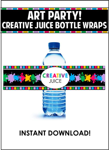 Art Party Drink Labels