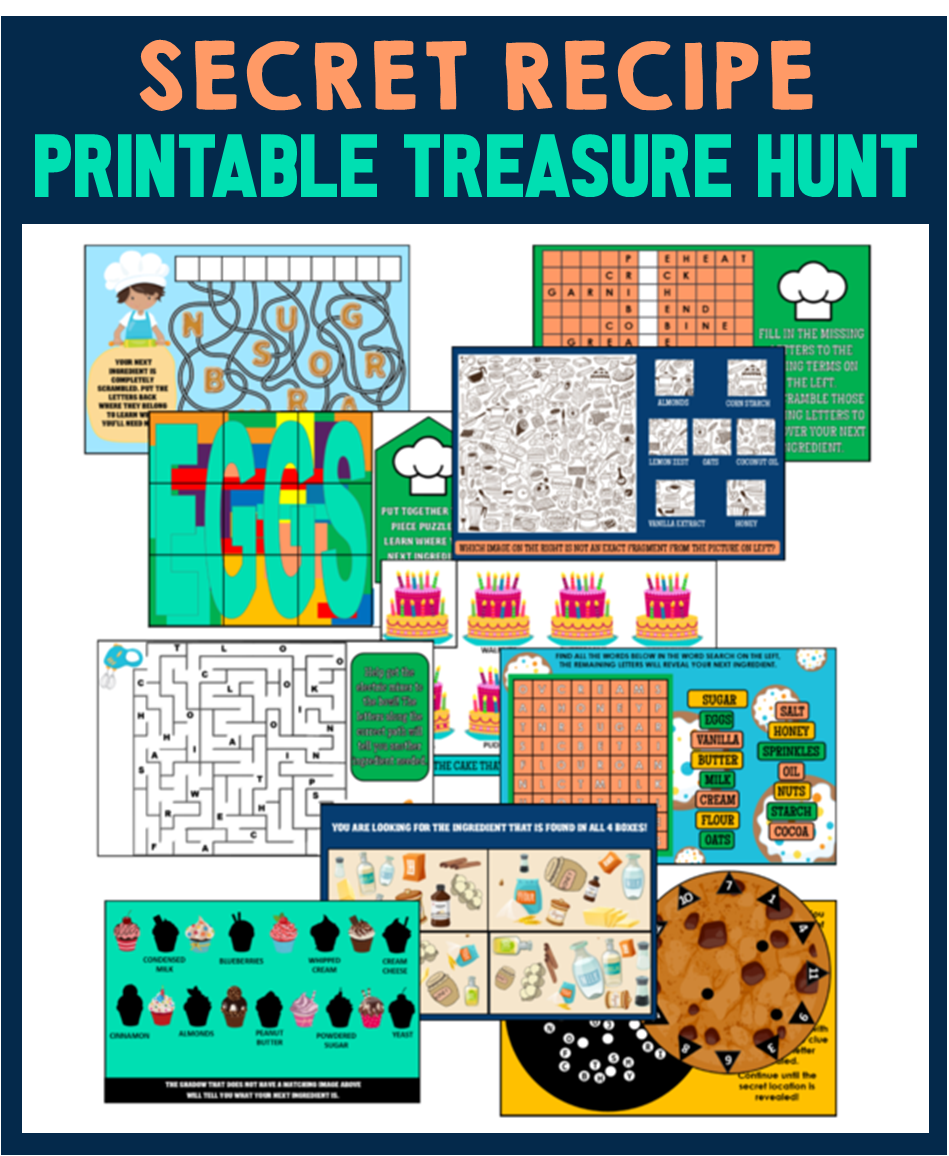 Mystery Recipe Bakers Treasure Hunt Game