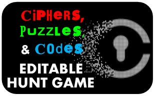 Ciphers, Puzzles, and Codes Treasure Hunt - EDITABLE!