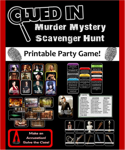 Clued In! Murder Mystery Scavenger Hunt