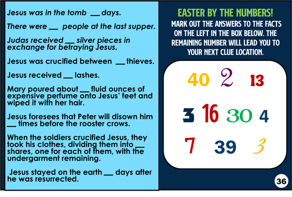 Easter Trivia Treasure Hunt - Biblical Edition!