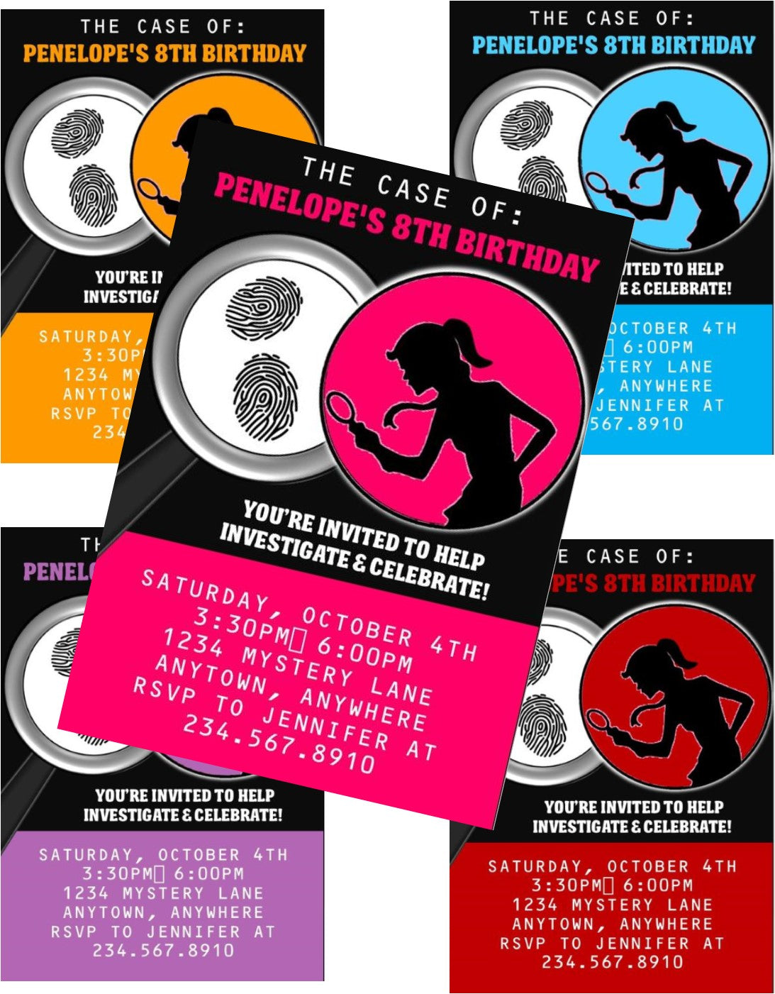 Girl Spy Party Invitation - EDITABLE