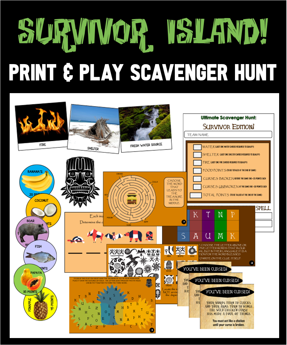 Survivor Edition Scavenger Hunt