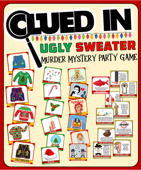 Ugly Sweater Murder Mystery Clue Game