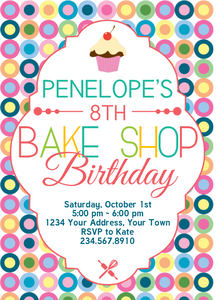 Bake Shop Birthday Invitation 2 - Editable!