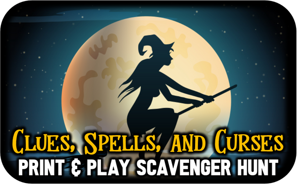 Clues,Spells, and Curses Halloween Scavenger Hunt