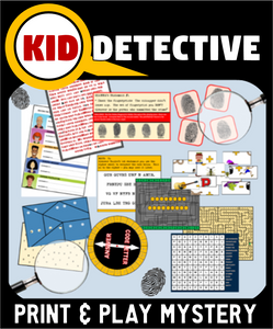 Printable Detective Mystery Party Game - The Case of the Stolen Goodies!