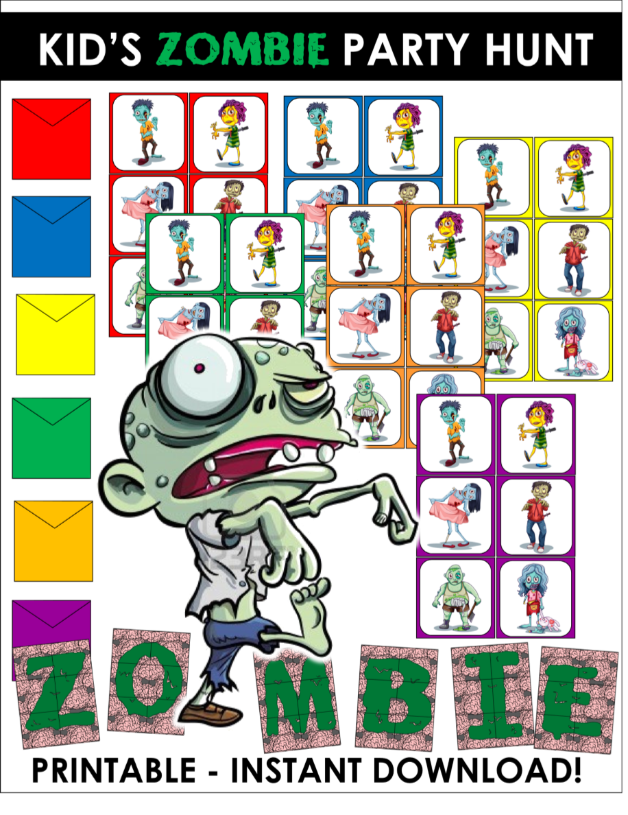 Kids Zombie Scavenger Hunt