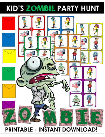 Kids Zombie Scavenger Hunt