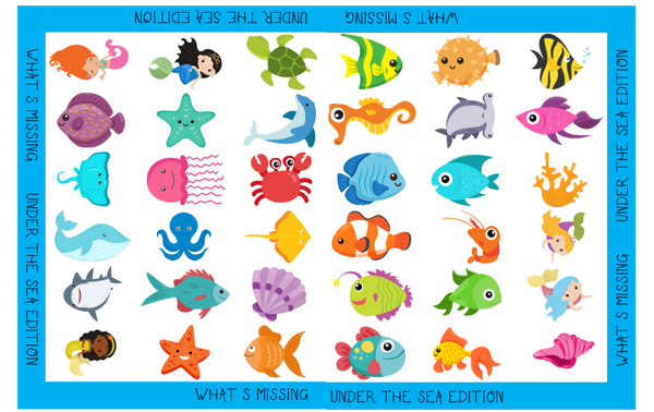 What's Missing - Mermaid / Under the Sea Party Game!