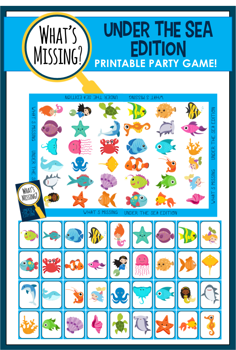 What's Missing - Mermaid / Under the Sea Party Game!