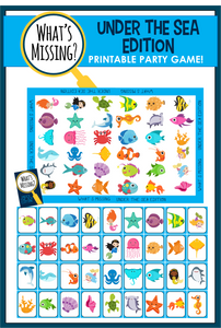 What's Missing - Mermaid / Under the Sea Party Game!