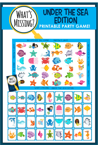 What's Missing - Mermaid / Under the Sea Party Game!